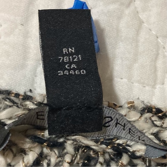 Eileen Fisher Black and White Scoop Neck Sweater with Textured Knit - Picture 6 of 6